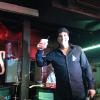 Steve Scaffidi toasts with the very first Hit Me Highball created by Spirits bartender Dan Sullivan